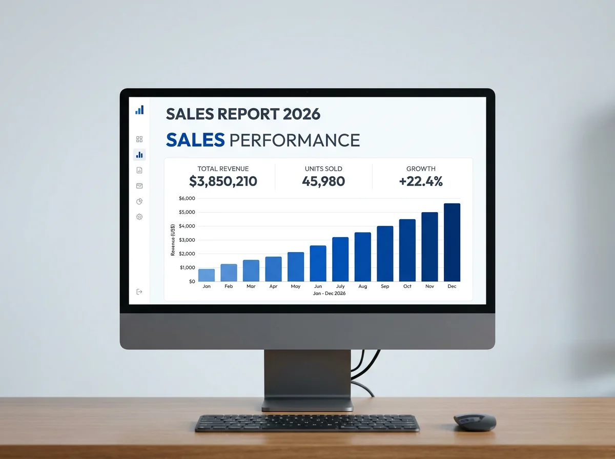 Computer with online sales with growth - online presence for business